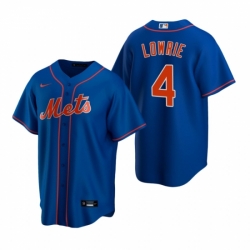 Mens Nike New York Mets 4 Jed Lowrie Royal Alternate Stitched Baseball Jersey