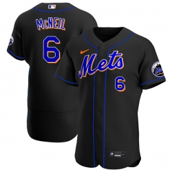 Mens Nike New York Mets 6 Jeff McNeil Black Alternate Stitched Baseball Jersey