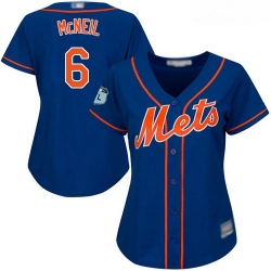 Mets #6 Jeff McNeil Blue Alternate Women Stitched Baseball Jersey