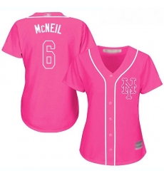 Mets #6 Jeff McNeil Pink Fashion Women's Stitched Baseball Jersey