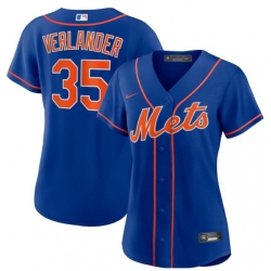 Women New York Mets Justin Verlander  #35 Royal Blue Cool Base Stitched MLB jersey