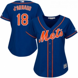 Womens Majestic New York Mets 18 Travis dArnaud Authentic Royal Blue Alternate Home Cool Base MLB Jersey