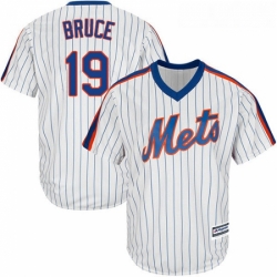 Youth Majestic New York Mets 19 Jay Bruce Authentic White Alternate Cool Base MLB Jersey 