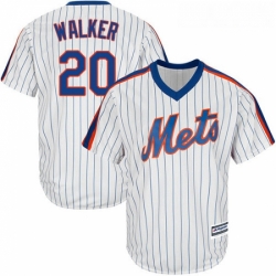 Youth Majestic New York Mets 20 Neil Walker Replica White Alternate Cool Base MLB Jersey