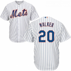 Youth Majestic New York Mets 20 Neil Walker Replica White Home Cool Base MLB Jersey