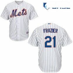 Youth Majestic New York Mets 21 Todd Frazier Replica White Home Cool Base MLB Jersey 