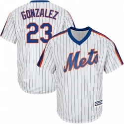 Youth Majestic New York Mets 23 Adrian Gonzalez Replica White Alternate Cool Base MLB Jersey 