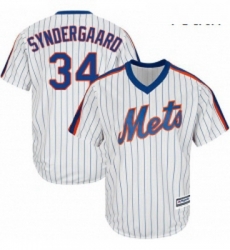 Youth Majestic New York Mets 34 Noah Syndergaard Authentic White Alternate Cool Base MLB Jersey