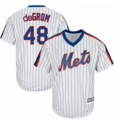 Youth Majestic New York Mets 48 Jacob deGrom Replica White Alternate Cool Base MLB Jersey