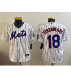 Youth New York Mets 18 Darryl Strawberry White Cool Base Stitched Baseball Jersey Youth New York Mets 18 Darryl Strawberry White Cool Base Stitched Baseball Jersey