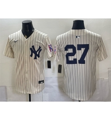 Men New York Yankees 27 Giancarlo Stanton Cream 2026 Field of Dreams Stadium Stitched Baseball Jersey Men New York Yankees 27 Giancarlo Stanton Cream 2026 Field of Dreams Stadium Stitched Baseball Jersey