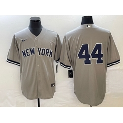 Men New York Yankees 44 Reggie Jackson Gray Cool Base Stitched Baseball Jersey