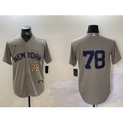 Men New York Yankees 78 Kellin Deglan Grey Cool Base Stitched Baseball Jersey