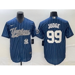 Men New York Yankees 99 Aaron Judge Navy With Patch Cool Base Stitched Baseball Jersey