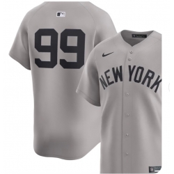 Men New York Yankees Aaron Judge #99 Solid Black Numbers Letters No White Outline Stitched MLB Jersey