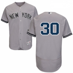 Mens Majestic New York Yankees 30 David Robertson Grey Flexbase Authentic Collection MLB Jersey