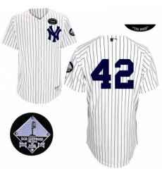 Mens Majestic New York Yankees 42 Mariano Rivera Authentic White GMS The Boss MLB Jersey