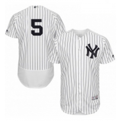 Mens Majestic New York Yankees 5 Joe DiMaggio White Home Flex Base Authentic Collection MLB Jersey