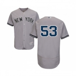 Mens New York Yankees 53 Zach Britton Grey Road Flex Base Authentic Collection Baseball Jersey