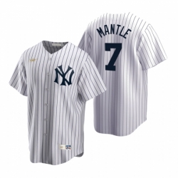 Mens Nike New York Yankees 7 Mickey Mantle White Cooperstown Collection Home Stitched Baseball Jerse