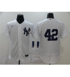 Yankees 42 Mariano Rivera White 2020 Nike Cool Base Jersey