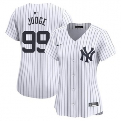 Women New York Yankees 99 Aaron Judge White Stitched Coolse Baseball Jersey