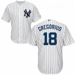 Youth Majestic New York Yankees 18 Didi Gregorius Authentic White Home MLB Jersey