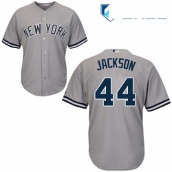 Youth Majestic New York Yankees 44 Reggie Jackson Authentic Grey Road MLB Jersey