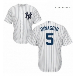 Youth Majestic New York Yankees 5 Joe DiMaggio Authentic White Home MLB Jersey