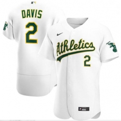 Athletics 2 Khris Davis White 2020 Nike Flexbase Jersey