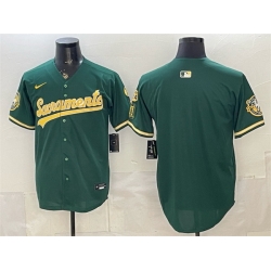Men Oakland Athletics Blank 2026 Green Alternate Sacramento Celebrating 125 Years Vapor Limited Stitched Baseball Jersey