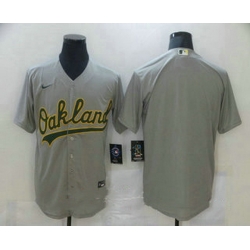 Men Oakland Athletics Blank Grey Stitched MLB Cool Base Nike Jersey