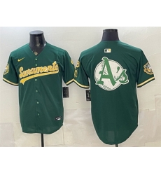 Men Oakland Athletics Team Big Logo 2026 Green Alternate Sacramento Celebrating 125 Years Vapor Limited Stitched Baseball Jerseys 001