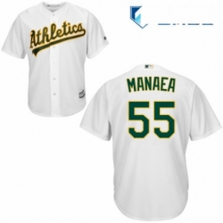 Mens Majestic Oakland Athletics 55 Sean Manaea Replica White Home Cool Base MLB Jersey 