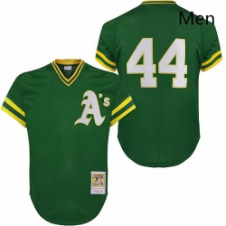 Mens Mitchell and Ness Oakland Athletics 34 Rollie Fingers Authentic Green Throwback MLB Jersey