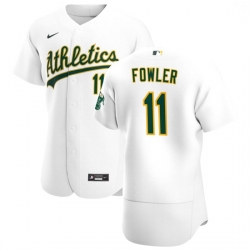 Oakland Athletics 11 Dustin Fowler Men Nike White Home 2020 Authentic Player MLB Jersey