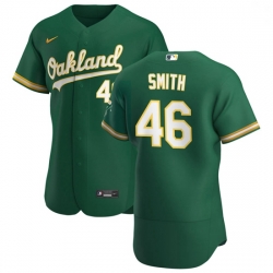 Oakland Athletics 46 Burch Smith Men Nike Kelly Green Alternate 2020 Authentic Player MLB Jersey