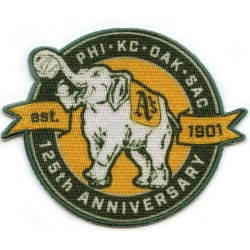 Women Oakland Athletics 125th Anniversary Patch Biaog