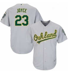 Youth Majestic Oakland Athletics 23 Matt Joyce Authentic Grey Road Cool Base MLB Jersey