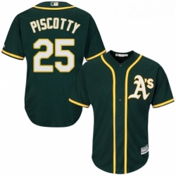 Youth Majestic Oakland Athletics 25 Stephen Piscotty Replica Green Alternate 1 Cool Base MLB Jersey 