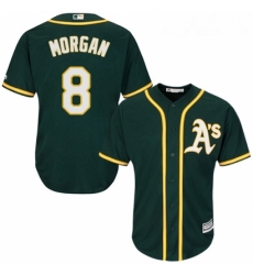 Youth Majestic Oakland Athletics 8 Joe Morgan Replica Green Alternate 1 Cool Base MLB Jersey