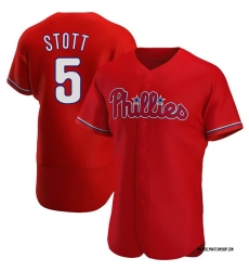 Men Philadelphia Phillies 5 Bryson Stott Red Flexbase Stitched Jersey