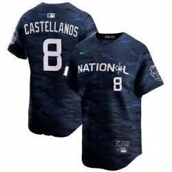 Men Philadelphia Phillies 8 Nick Castellanos Royal 2023 All Star Cool Base Stitched Jersey