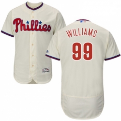 Mens Majestic Philadelphia Phillies 99 Mitch Williams Cream Alternate Flex Base Authentic Collection MLB Jersey