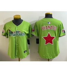 Women Philadelphia Phillies Light Green Phanatic Limited Stitched Jersey