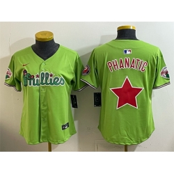 Women Philadelphia Phillies Light Green Phanatic Limited Stitched Jersey