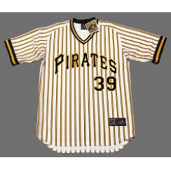 Men Pittsburgh Pirates #39 Dave Parker White Pinstripe Throwback Jersey