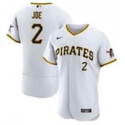 Men Pittsburgh Pirates Connor Joe #2 Nike White Flex Base Stitched MLB Jersey