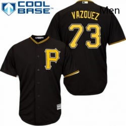 Mens Majestic Pittsburgh Pirates 73 Felipe Vazquez Replica Black Alternate Cool Base MLB Jersey 