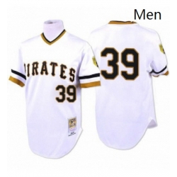 Mens Mitchell and Ness 1971 Pittsburgh Pirates 39 Dave Parker Authentic White Throwback MLB Jersey